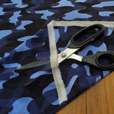 Voile di seta Made in Italy fantasia camo - Alt.150 cm