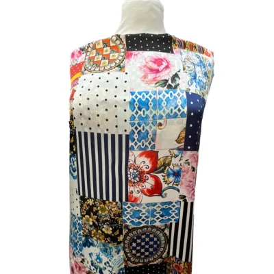 Raso di seta elasticizzato made in italy manichino 1