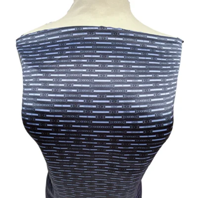 Raso di pura sete alla moda fantasia geometrica collezione korpo manichino 2