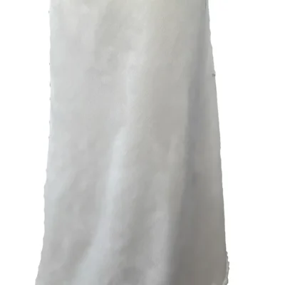 Raso in tinta unita misto-seta colore bianco naturale manichino 2