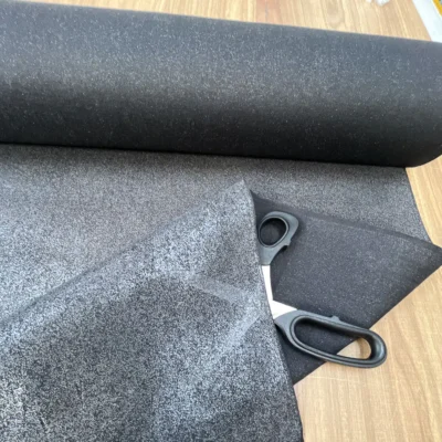 Fliselina termoadesiva pesante in cotone nera 5