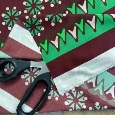 Crepe di pura seta Alta Moda MADE in ITALY - fantasia geometrica 3