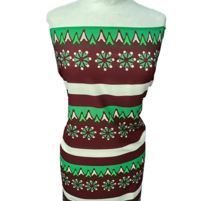 Crepe di pura seta Alta Moda MADE in ITALY - fantasia geometrica manichino 1