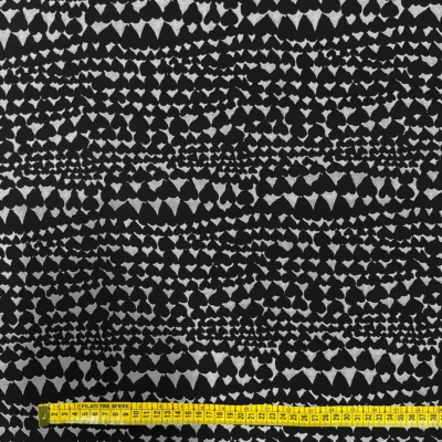 Raso di pura seta MADE in ITALY con cuori stilizzati 2