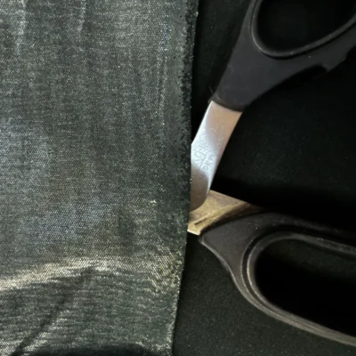 Fliselina termoadesiva in cotone nera 2