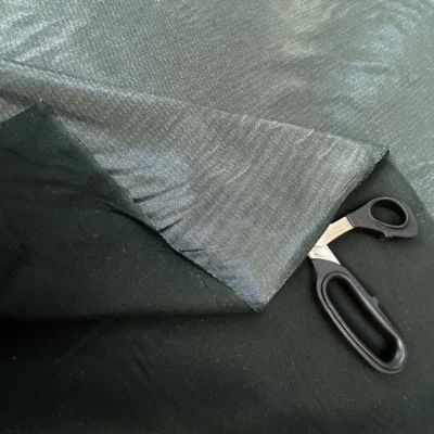 Fliselina termoadesiva in cotone nera 3