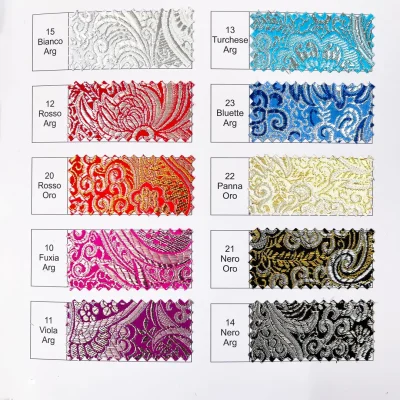 Tessuto per rievocazioni e spettacoli metallizzato cartella colori 1