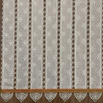 tessuto per tende a vetro a moduli floreale romantico (1