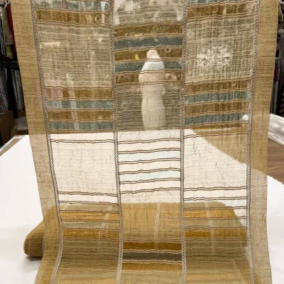 tessuto per tende a vetro fantasia a righe e quadri orlato a giorno (8)