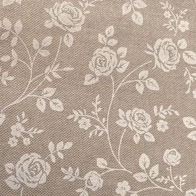 tessuto arredamento cotone altezza 280 cm floreale bianco tortora (3)