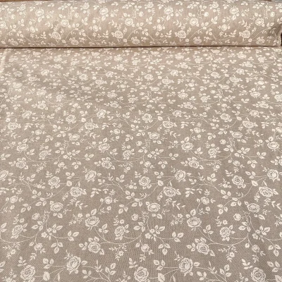 tessuto arredamento cotone altezza 280 cm floreale bianco tortora (4)