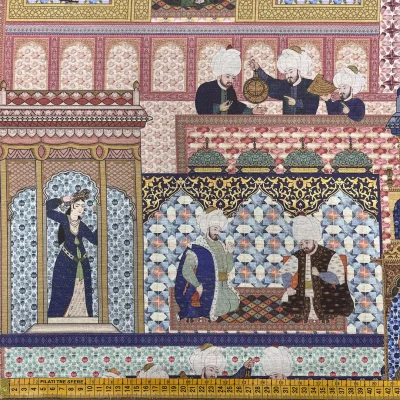tessuto per tovaglie e arredamento puro cotone stampa islamica (10)
