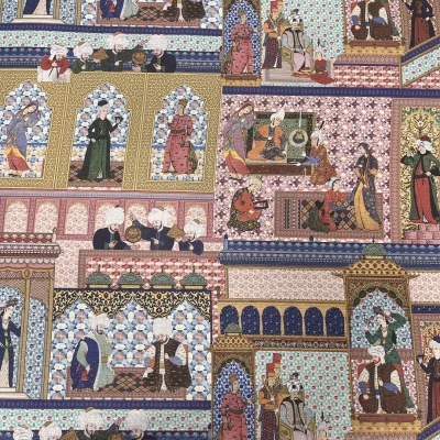 tessuto per tovaglie e arredamento puro cotone stampa islamica (2)