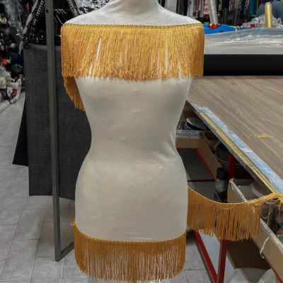 Frangia morbida color giallo oro 1