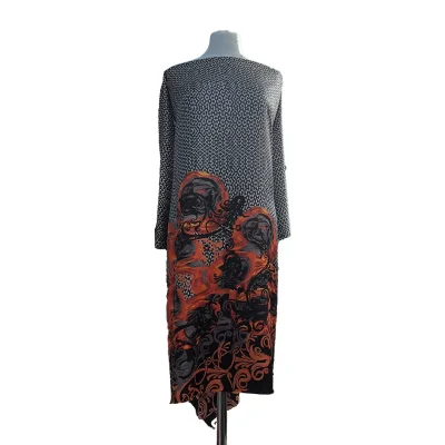 Raso di pura seta Made in Italy a fantasia astratta 3