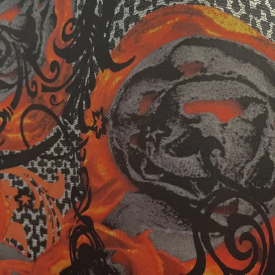 Raso di pura seta Made in Italy a fantasia astratta 4