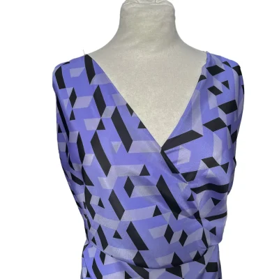 Raso di seta d'Alta Moda MADE in ITALY fantasia geometrica 6