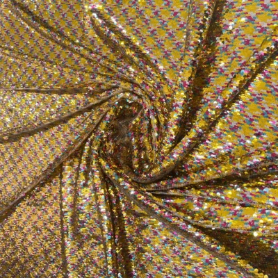 Tessuto d'abbigliamento d'Alta Moda con paillettes multicolor 6