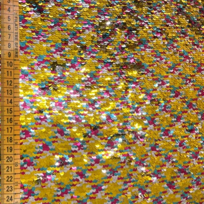 Tessuto d'abbigliamento d'Alta Moda con paillettes multicolor 8