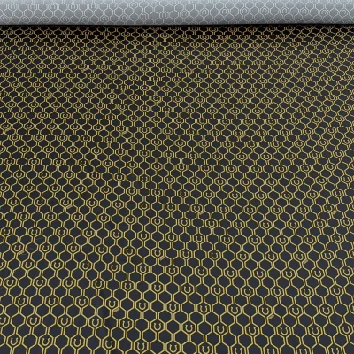 Tessuto in raso di seta fantasia con ferri di cavallo 5