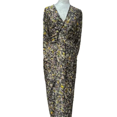 raso satinato in pura seta fantasia astratta con vegetazione 6