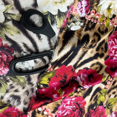 raso seta animalier floreale 3