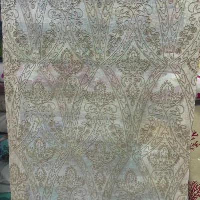 Tendine finemente ricamate con fantasia astratta boh&eacute;mien - Largh. 45/60/90 x 244 cm