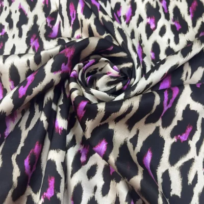 seta leopardata viola grigia