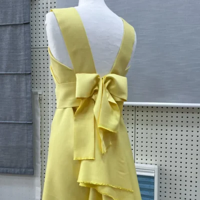 Seta pura naturale giallo chiaro Made in Italy