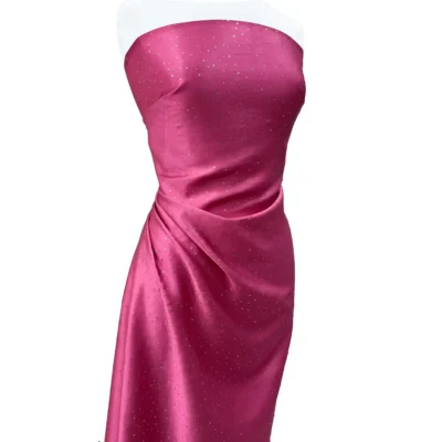 rasatello di cotone rosa glitter 6