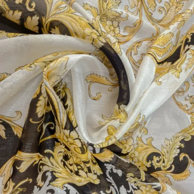 Chiffon di seta fantasia floreale 4