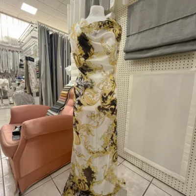 Chiffon di seta fantasia floreale 5