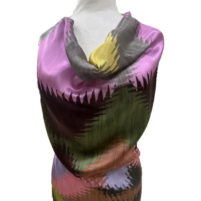 Raso di pura Seta Made in Italy con fantasia astratta 7