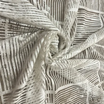 Tessuto per tende con fantasia geometrica a righe 12