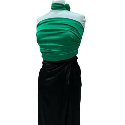 raso poliestere verde smeraldo