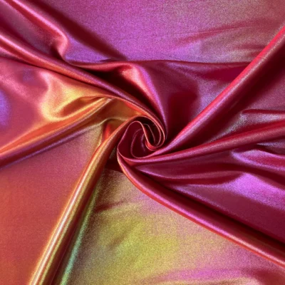 Crepe laminato in pura seta con fili lurex 2