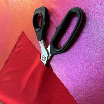 Crepe laminato in pura seta con fili lurex 3