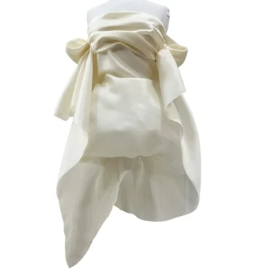 Organza di pura seta Made in Italy color bianco naturale (1)