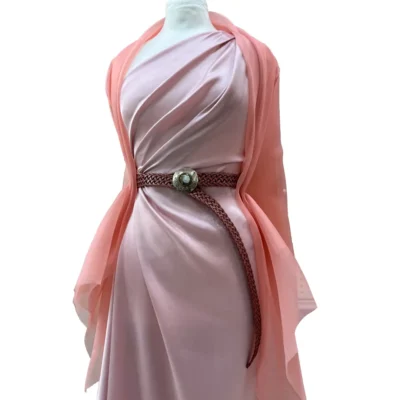 Raso di pura seta Made in Italy color rosa pallido (4)