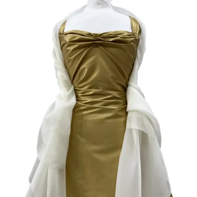 Shantung di pura seta italiana con spalmatura dorata 4