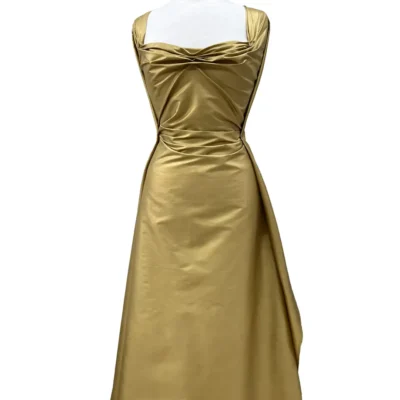 Shantung di pura seta italiana con spalmatura dorata 3