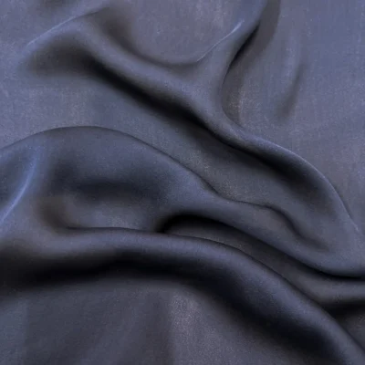 Twill di pura seta Made in Italy color blu notte (4)