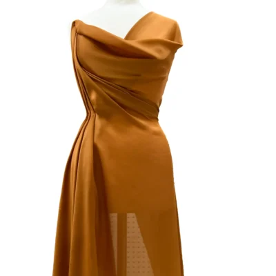 Twill di seta semicoprente arancio terracot (4)