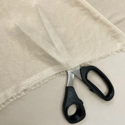 crepe poliestere laminato dorato chiaro con lurex 3