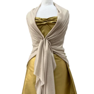 crepe poliestere laminato dorato chiaro con lurex 4