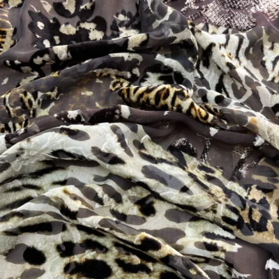 devorè leopardato velluto seta animalier patchwork