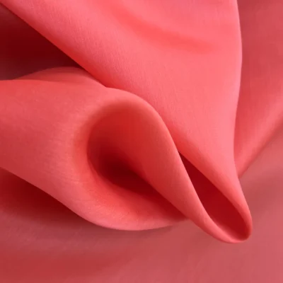 organza pesante 100% seta color rosa-arancio salmone (1)
