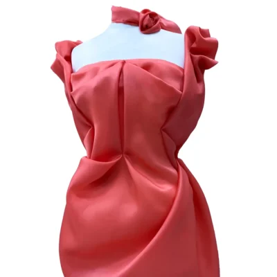 organza pesante 100% seta color rosa-arancio salmone (2)