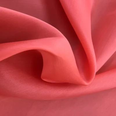 organza pesante 100% seta color rosa-arancio salmone (5)