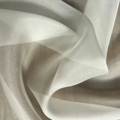 organza seta trasparente bianco naturale 2